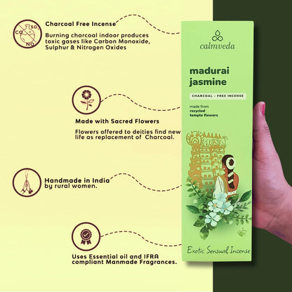 Lot de 80 bâtons d'encens à la sauge blanche pour le nettoyage – Sans charbon de bois, fabriqués à partir de fleurs recyclées | Bâtons d'encens pour nettoyer les énergies négatives | Encens en Baton