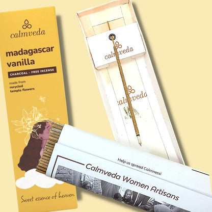 Lot de 80 bâtons d'encens à la sauge blanche pour le nettoyage – Sans charbon de bois, fabriqués à partir de fleurs recyclées | Bâtons d'encens pour nettoyer les énergies négatives | Encens en Baton