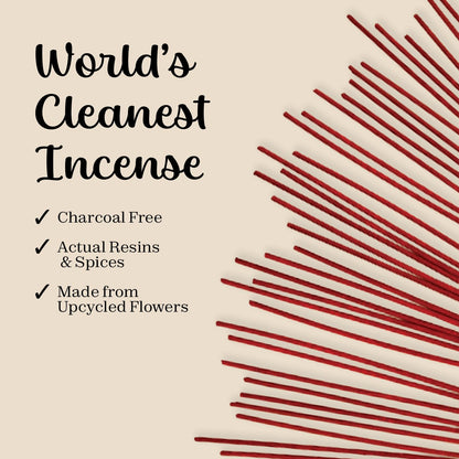 Lot de 80 bâtons d'encens à la sauge blanche pour le nettoyage – Sans charbon de bois, fabriqués à partir de fleurs recyclées | Bâtons d'encens pour nettoyer les énergies négatives | Encens en Baton