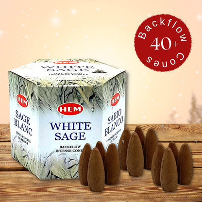 Lot de 80 bâtons d'encens à la sauge blanche pour le nettoyage – Sans charbon de bois, fabriqués à partir de fleurs recyclées | Bâtons d'encens pour nettoyer les énergies négatives | Encens en Baton