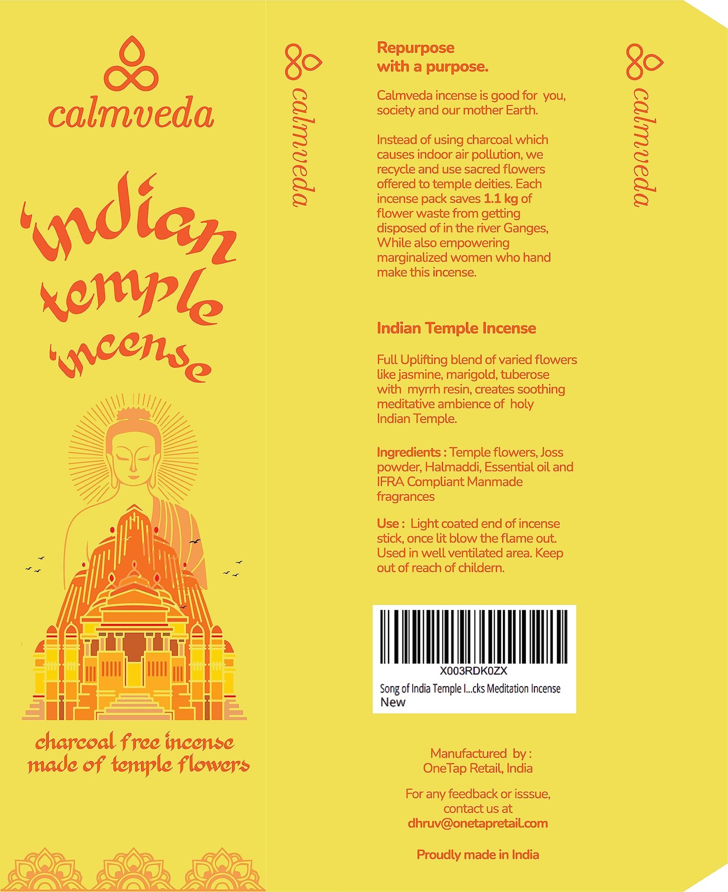 Lot de 80 bâtons d'encens à la sauge blanche pour le nettoyage – Sans charbon de bois, fabriqués à partir de fleurs recyclées | Bâtons d'encens pour nettoyer les énergies négatives | Encens en Baton