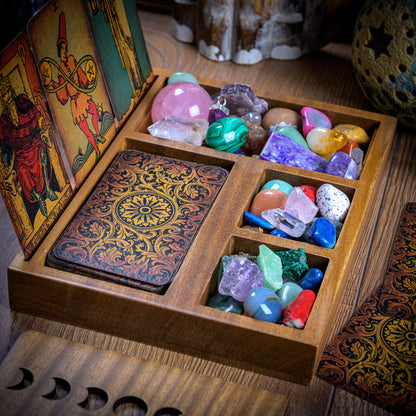 Curawood Support de cartes de tarot – Affichez votre dessin quotidien – Support de cartes de tarot pour affichage – Cadeaux de sorcière, fournitures de sorcellerie – Cadeaux de tarot pour femme –