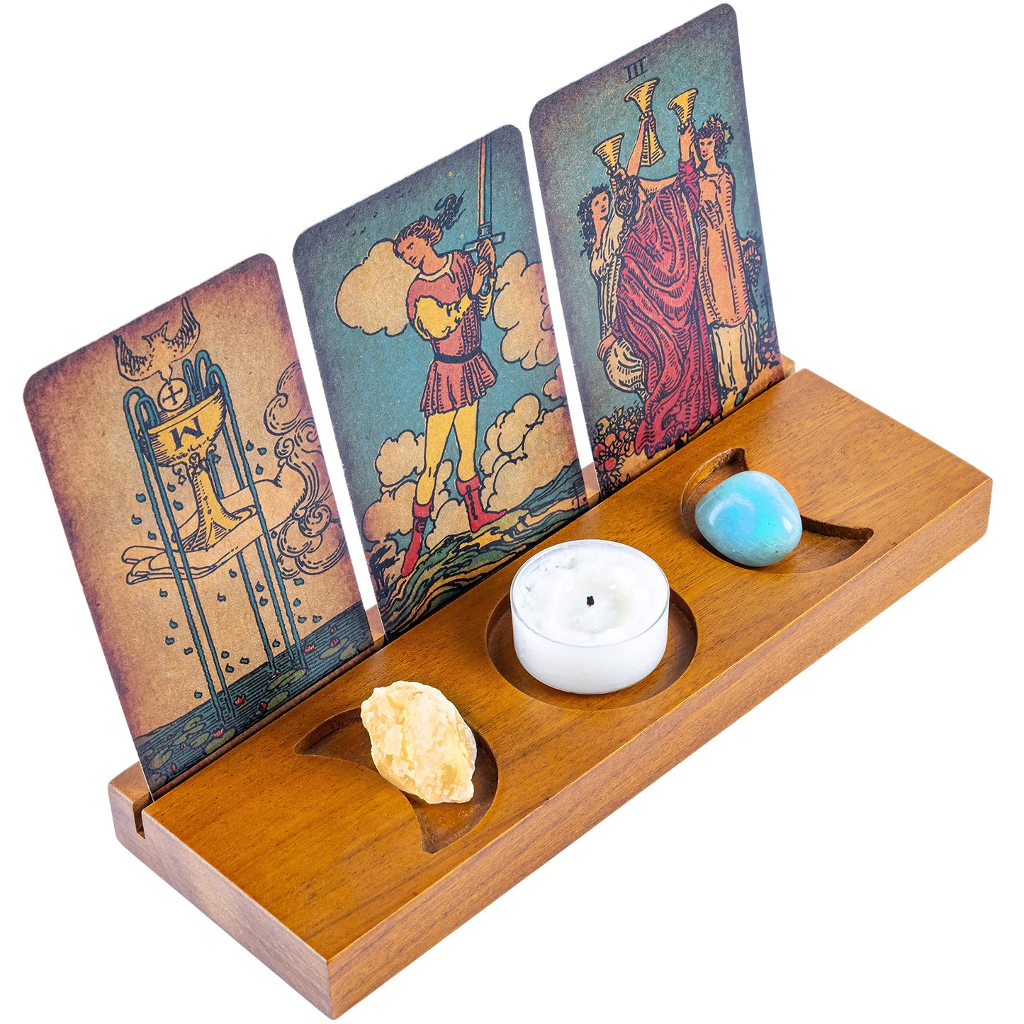Curawood Support de cartes de tarot – Affichez votre dessin quotidien – Support de cartes de tarot pour affichage – Cadeaux de sorcière, fournitures de sorcellerie – Cadeaux de tarot pour femme –