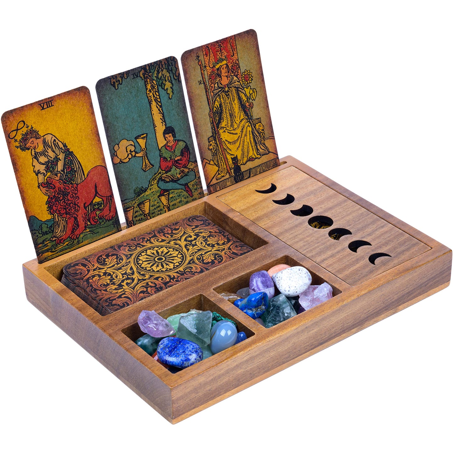 Curawood Support de cartes de tarot – Affichez votre dessin quotidien – Support de cartes de tarot pour affichage – Cadeaux de sorcière, fournitures de sorcellerie – Cadeaux de tarot pour femme –