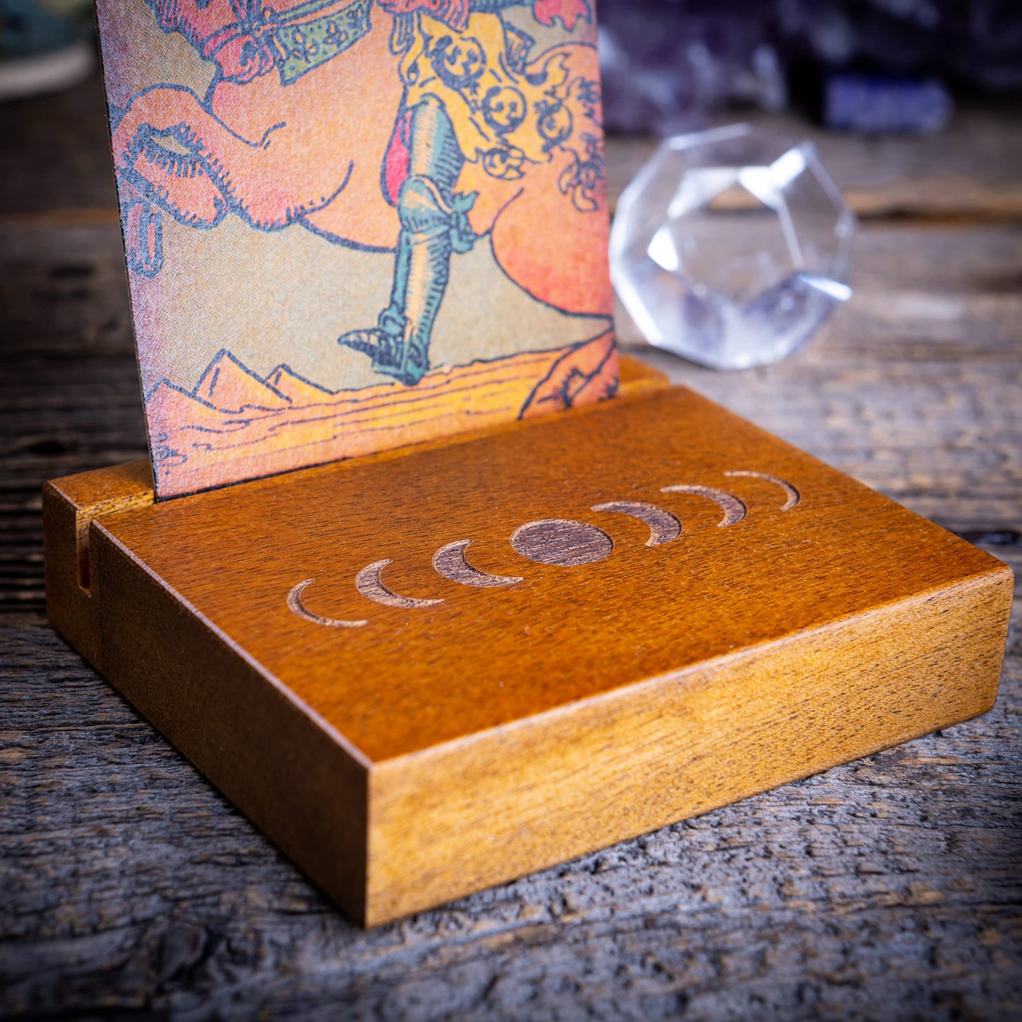 Curawood Support de cartes de tarot – Affichez votre dessin quotidien – Support de cartes de tarot pour affichage – Cadeaux de sorcière, fournitures de sorcellerie – Cadeaux de tarot pour femme –