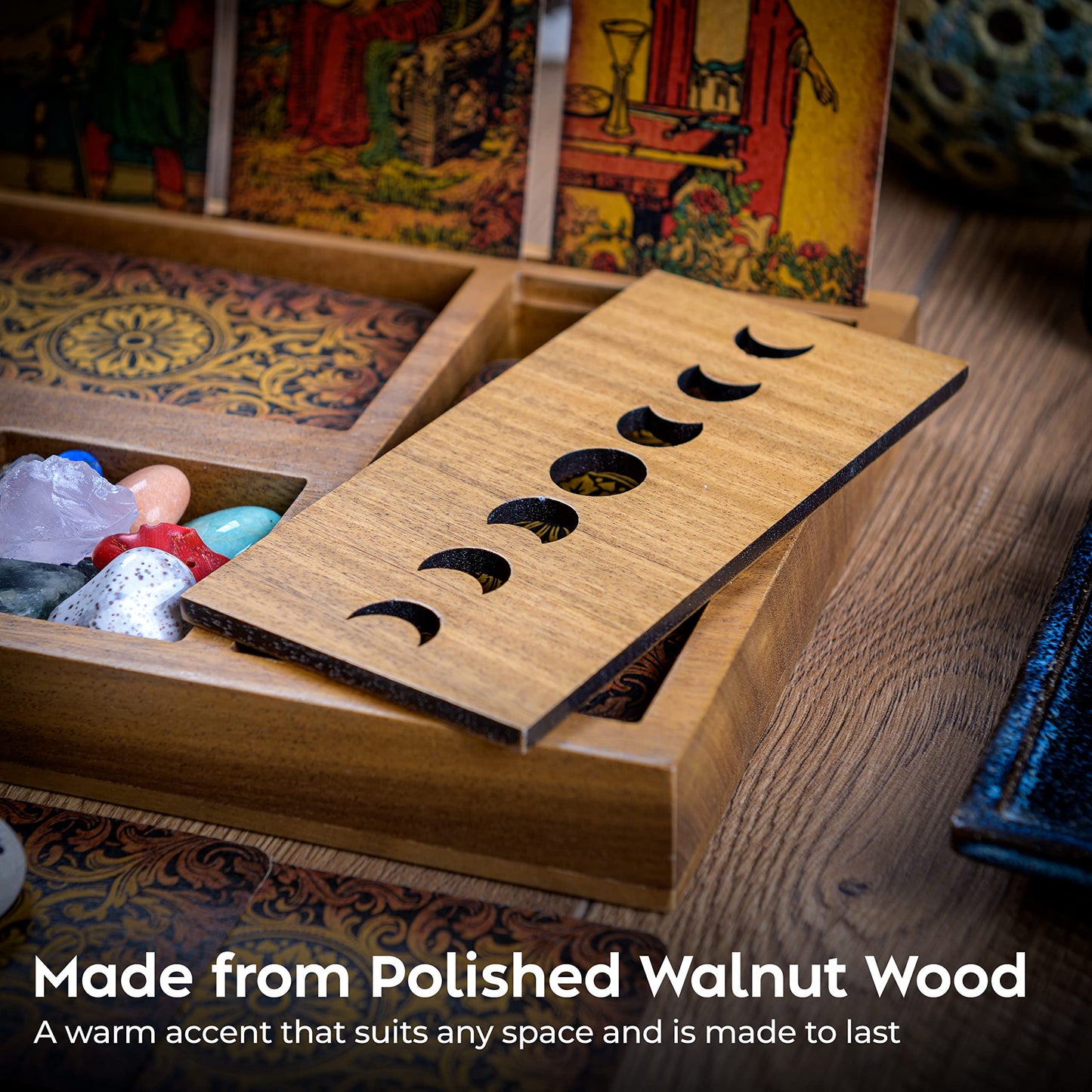 Curawood Support de cartes de tarot – Affichez votre dessin quotidien – Support de cartes de tarot pour affichage – Cadeaux de sorcière, fournitures de sorcellerie – Cadeaux de tarot pour femme –