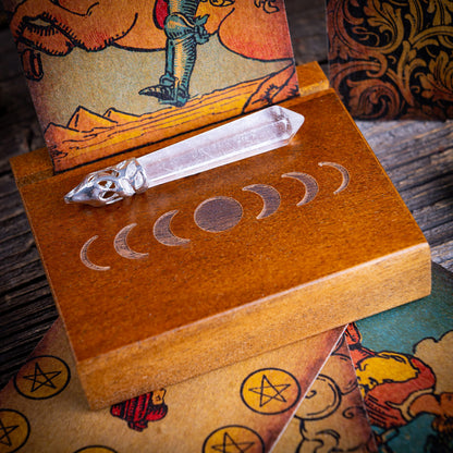 Curawood Support de cartes de tarot – Affichez votre dessin quotidien – Support de cartes de tarot pour affichage – Cadeaux de sorcière, fournitures de sorcellerie – Cadeaux de tarot pour femme –