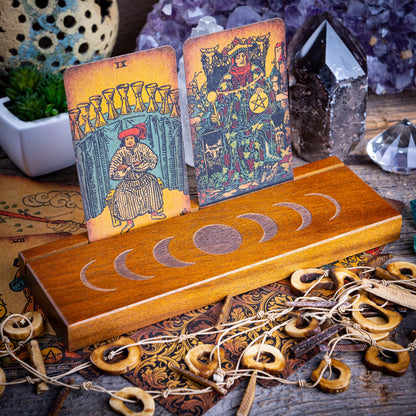 Curawood Support de cartes de tarot – Affichez votre dessin quotidien – Support de cartes de tarot pour affichage – Cadeaux de sorcière, fournitures de sorcellerie – Cadeaux de tarot pour femme –