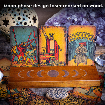 Curawood Support de cartes de tarot – Affichez votre dessin quotidien – Support de cartes de tarot pour affichage – Cadeaux de sorcière, fournitures de sorcellerie – Cadeaux de tarot pour femme –